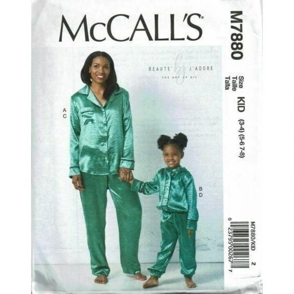 McCalls Sewing Pattern 7880 Nightshirt Pants Misses Sizes 8-22